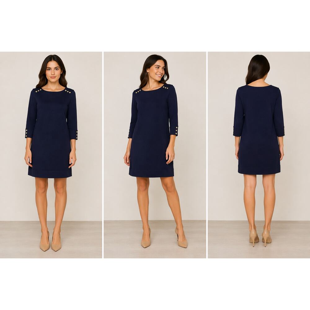 Lilly Pulitzer Navy Blue Shift Dress Size Small